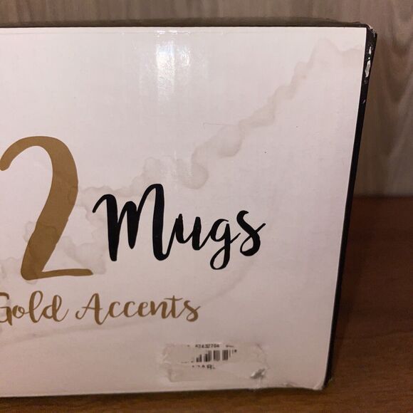 American Atelier Stoneware Coffee Mugs Mr And Mrs Pineapple Polka Dot Mugs NEW - Picture 12 of 16